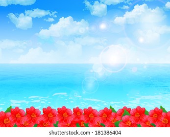 Hibiscus Sea Sky