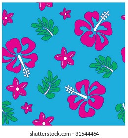 Hibiscus Seamless Pattern