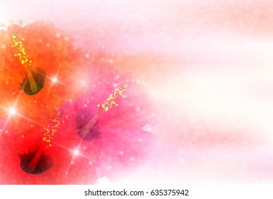 Hibiscus summer flower background
