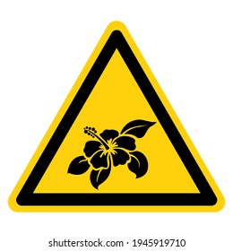 Hibiscus Symbol Sign,Vector Illustration, Isolate On White Background Label. EPS10