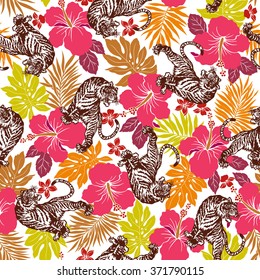 Hibiscus tiger pattern