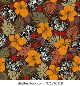 Hibiscus tiger pattern
