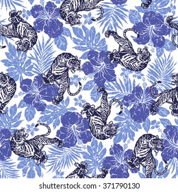 Hibiscus tiger pattern