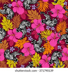 Hibiscus tiger pattern