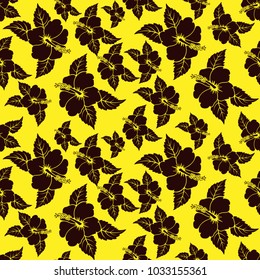 Hibiscus tropical floral pattern