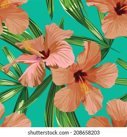 fondo fluido tropical de hibiscus