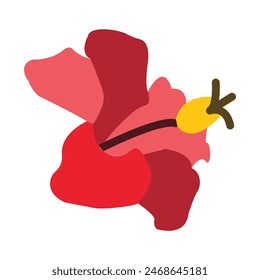 Hibiscus  Vector Flat Icon design