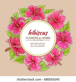 hibiscus vector frame