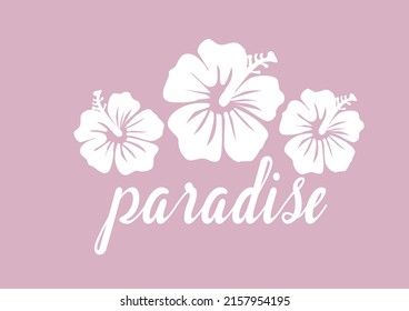 hibiscus vector hand drawn design