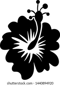 Hibiscus vector on white background