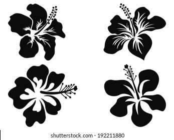 Hibiscus Vector Silhouettes