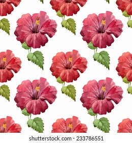 Hibiscus Wallpaper Painting Stock Vector (Royalty Free) 233786551