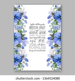 Hibiscus wedding invitation tropical floral background Aloha awaii luay