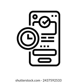 hick law ux ui design line icon vector. hick law ux ui design sign. isolated contour symbol black illustration