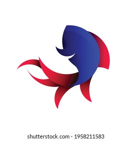 hickey Fish logo template icon vector illustration design