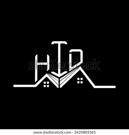 HID Real State logo design, HID simple and modern logo. HID luxurious alphabet design  