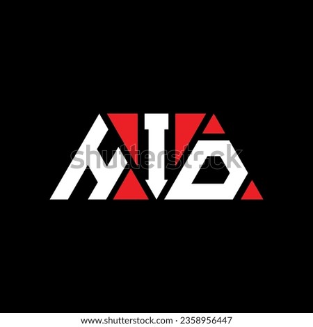 HID triangle letter logo design with triangle shape. HID triangle logo design monogram. HID triangle vector logo template with red color. HID triangular logo Simple, Elegant, and Luxurious design.