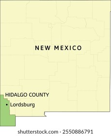 Ubicación en el mapa del estado de México Nuevo en la ciudad de Hidalgo