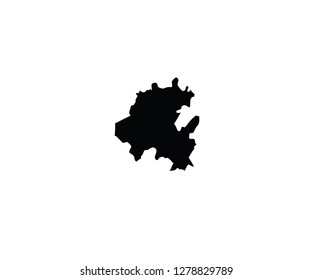 Hidalgo outline map Mexico state central america region country shape