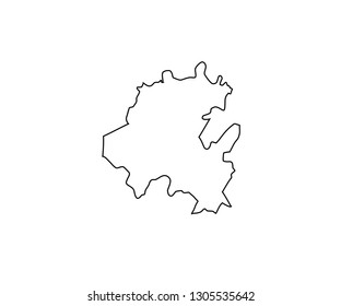 Hidalgo Outline Map Mexico State