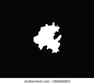 Hidalgo outline map Mexico state 