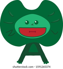 Hidden alphabet word of a lizard character. Cute cartoon.