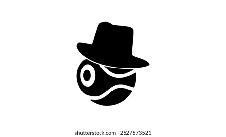versteckte Kamera, schwarz, einzelne Silhouette