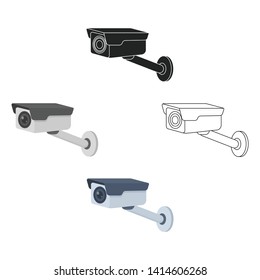 Hidden camera icon in cartoon,black style isolated on white background. Hotel symbol stock vector illustration.