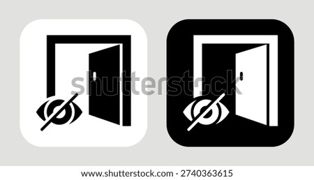 Hidden Chance Icon In Black and White Glyph Style
