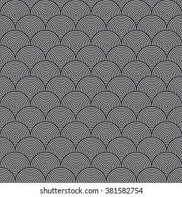 Hidden Circles Seamless Pattern Vector Illustration
