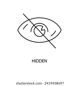 hidden concept line icon. Simple element illustration. hidden concept outline symbol design.
