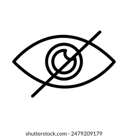 Hidden Eye Icon Ideal for Privacy and Security Settings