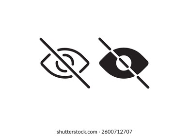 Hidden eye icon for privacy and invisibility Vector