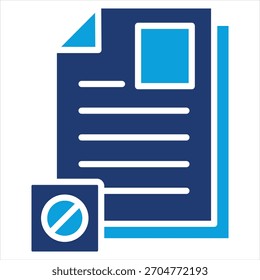 Estilo de ícone azul plano de arquivo oculto