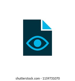 Hidden file icon colored symbol. Premium quality isolated view element in trendy style.