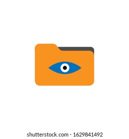Hidden file icon colored symbol. Premium quality isolated view element in trendy style.
