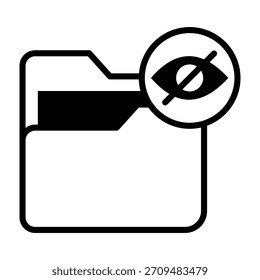 Icono de archivo oculto Ilustración vectorial de estilo mixto