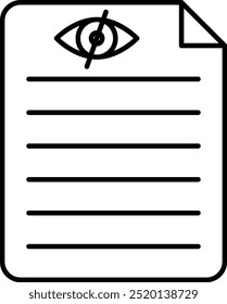 Hidden File Vector Line Icon Design