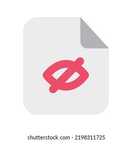 Hidden Files Icon with Flat Style