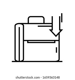 Icono de línea de archivos ocultos, signo de concepto, ilustración de vector de esquema, símbolo lineal.