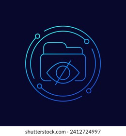 hidden folder icon in linear design
