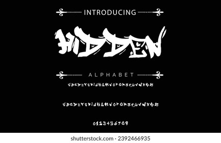 Hidden Graffiti font text effect, spray and street text style