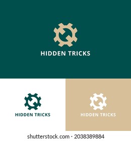 Hidden H letter tricks tech logo design
