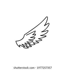 hidden head in wing logo vector