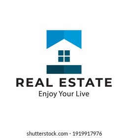 hidden home in square logo vector 