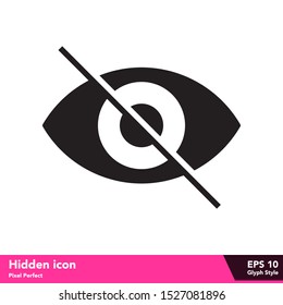Hidden icon in glyph style, with pixel perfect eps 10. Technology style icon for use in web, application, and mobile.