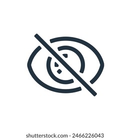 Hidden icon isolated on white background for web and mobile apps.