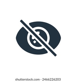 Icono oculto en estilo plano de moda aislado sobre fondo blanco. ilustración de ícono de concepto oculto para diseño de Web y móvil.