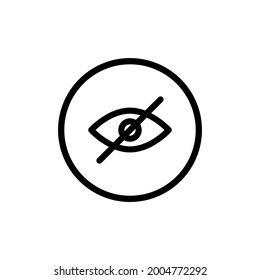 icono oculto e ilustración vectorial aislada en un fondo blanco. Calidad premium para aplicaciones móviles, interfaz de usuario, presentación y sitio web. icono de píxel perfecto
