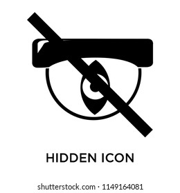 Hidden icon vector isolated on white background for your web and mobile app design, Hidden logo concept